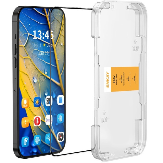 ENKAY Tvrdené sklo pre Infinix Hot 40 Pro, čierne