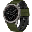 Silikónový remienok pre Garmin Fenix 7 / Forerunner 965 / 955 / 945 / 935,  zelený / čierny
