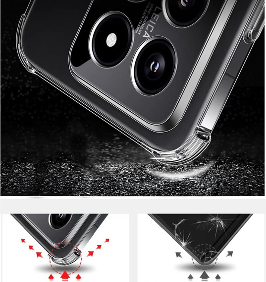 Obal na mobil pre Xiaomi 14T Pro, Dropproof, priehľadné