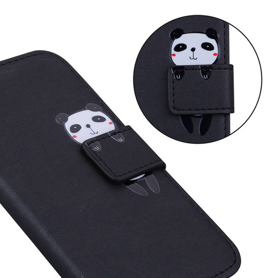 Klapkové puzdro pre Xiaomi Redmi Note 8 Pro, Wallet Panda, čierne