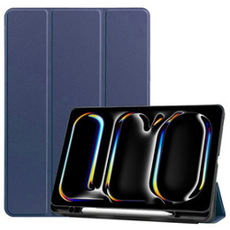 Puzdro pre iPad Pro 11 2024, Smartcase s priestorom pre stylus, tmavomodré