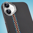 Puzdro pre iPhone 16 Plus, Carbon Fiber MagSafe, čierne