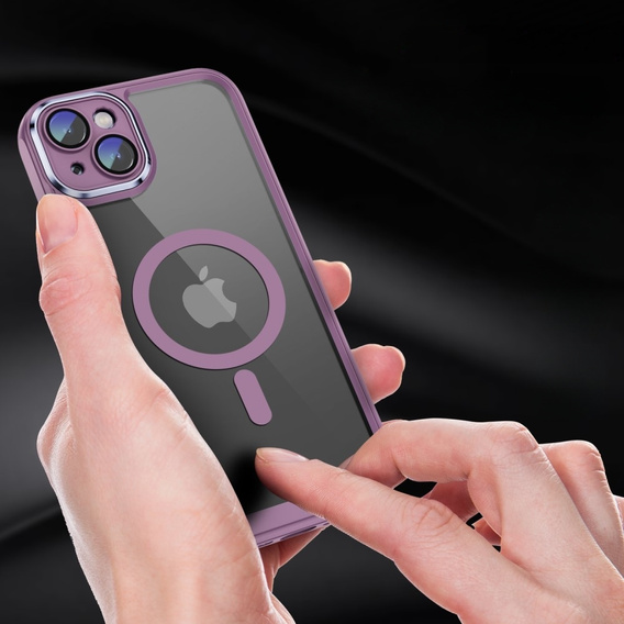 Puzdro pre iPhone 15 Plus, ERBORD Impact Guard, MagSafe, fialové
