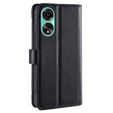 Klapkové puzdro pre Oppo A78 4G, Wallet Zipper Pocket, čierne