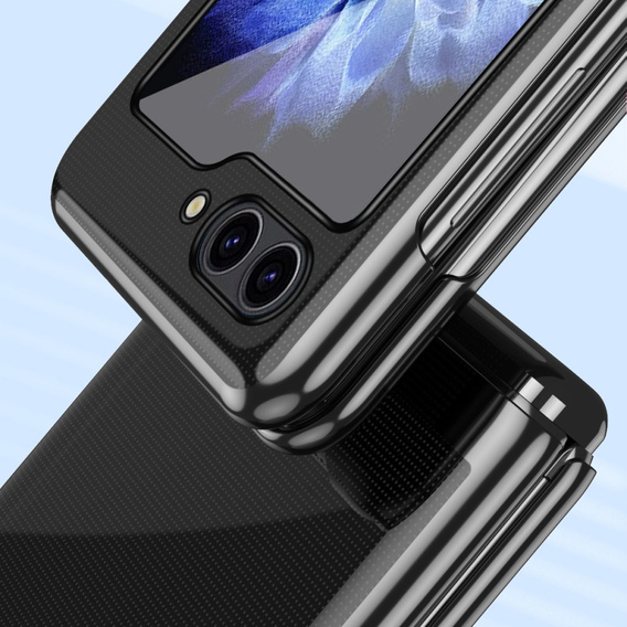 Puzdro pre Samsung Galaxy Z Flip7 FE / Z Flip6, PC Case, transparentné / čierne