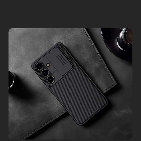Puzdro pre Samsung Galaxy S24, pancierované Nillkin, CamShield Pro, čierne