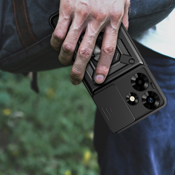 Obal na mobil pre Infinix Hot 30, CamShield Slide, čierne
