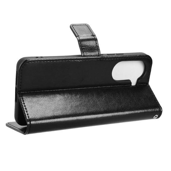 Klapkové puzdro pre Xiaomi Poco X7 Pro 5G, Crazy Horse Wallet, čierne