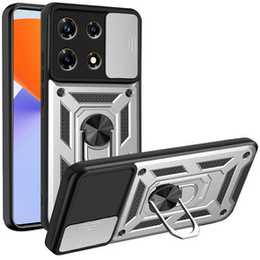 Obal na mobil pre Infinix Note 30 Pro, CamShield Slide, strieborné