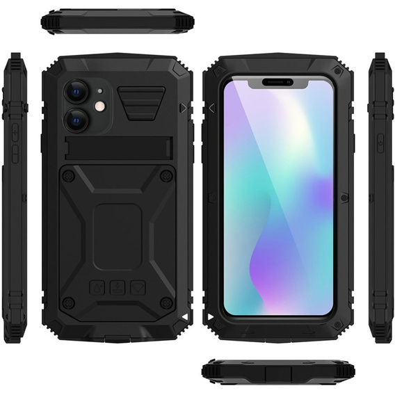 Obrnené puzdro pre iPhone 11, R-JUST, čierne