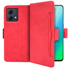 Klapkové puzdro pre Motorola Moto G84 5G, Card Slot, červené