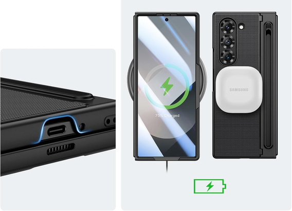 Sklenené puzdro s úplnou 360° ochranou pre Samsung Galaxy Z Fold7 5G