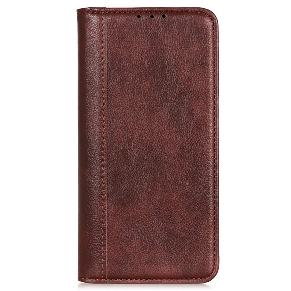 Flipové puzdro pre Honor 200 Pro 5G, Split Leather, hnedé