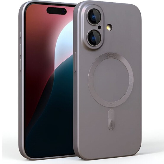 Puzdro pre iPhone 16 Plus, ColorMag, pre MagSafe, sivé