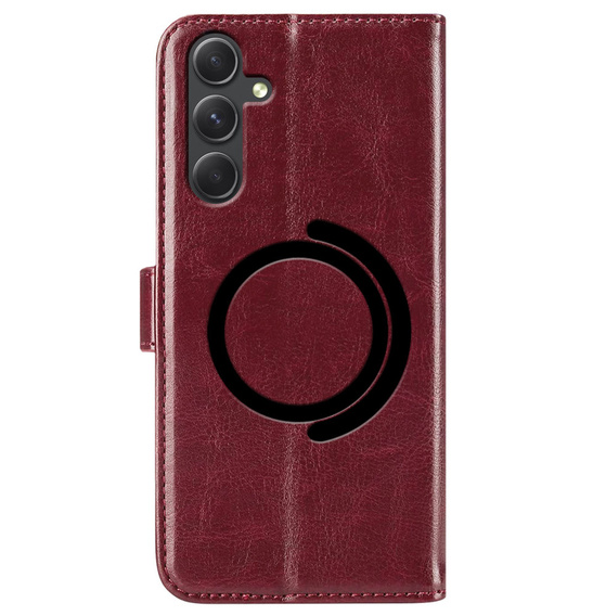 Klapkové puzdro pre Samsung Galaxy A54 5G, Wallet, do MagSafe, červené