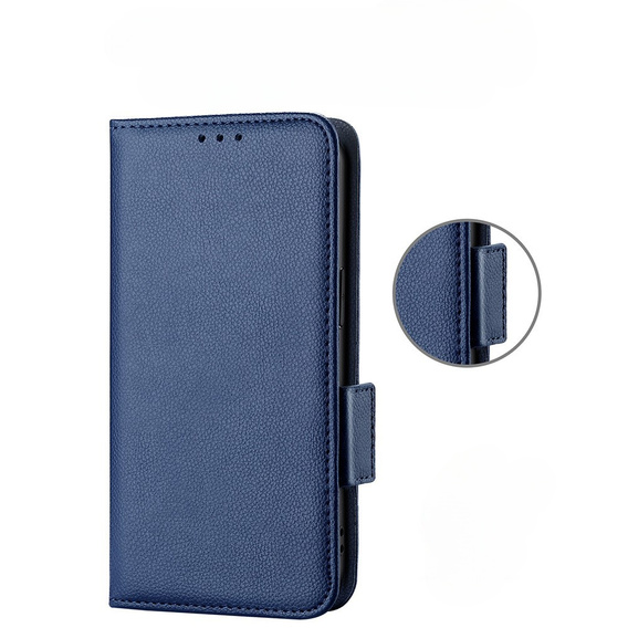 Klapkové puzdro pre Nokia X30 5G, Wallet Litchi Magnet Case, tmavomodré