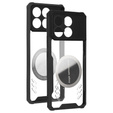 Puzdro pre Xiaomi Poco F6 Pro, s magnetickým štítkom, transparentné / čierne