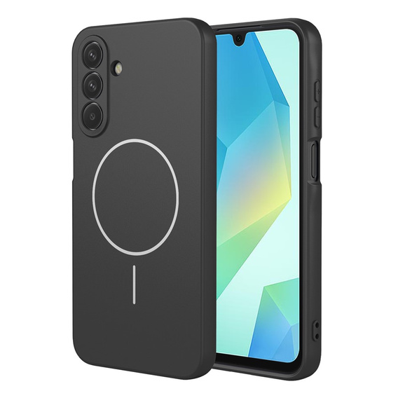 Silikónové puzdro pre Samsung Galaxy A17 5G, pre MagSafe, čierne