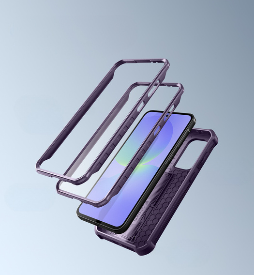 Obrnené puzdro pre Samsung Galaxy A36 5G, Dexnor Full Body (Two Frames), fialové