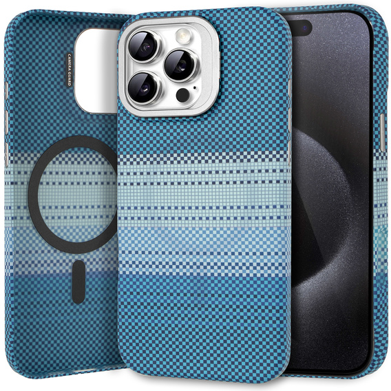 Puzdro pre iPhone 15 Pro Max, Frame Kickstand, pre MagSafe, Moon Blue