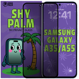 Tmavé sklo na ochranu súkromia Shy Palm pre Samsung Galaxy A35 5G/A55 5G