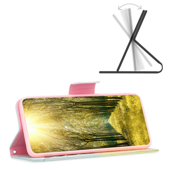 Klapkové puzdro pre Motorola Edge 40 Neo, Wallet, feather, modré