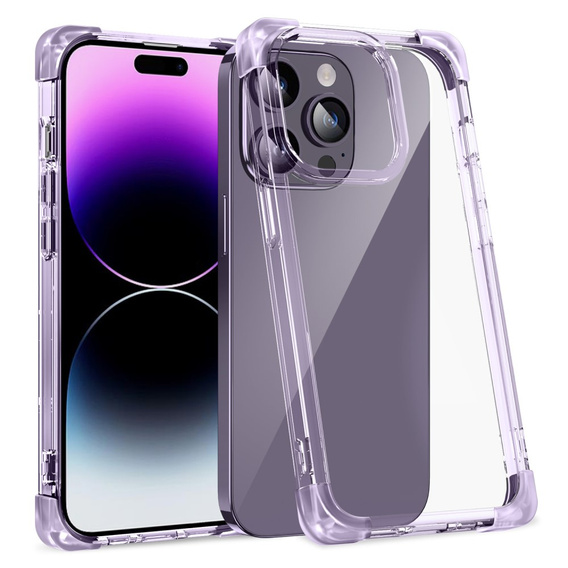 Puzdro pre iPhone 14 Pro, ERBORD CornerShield, fialové