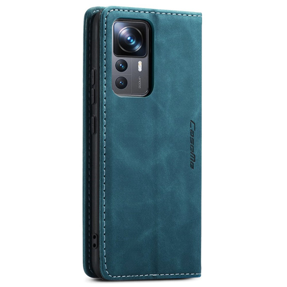 CASEME puzdro pre Xiaomi 12T / 12T Pro, Leather Wallet Case, tyrkysové