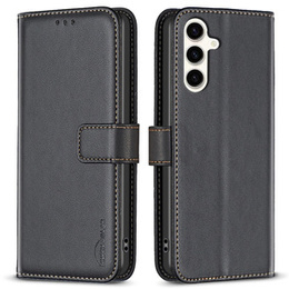 Klapkové puzdro pre Samsung Galaxy S23 FE, BINFEN Wallet, čierne + 9H sklo
