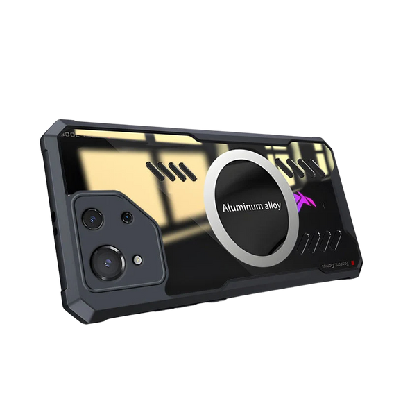 Puzdro pre ASUS ROG Phone 8 Pro, s magnetickým štítkom, transparentné / čierne