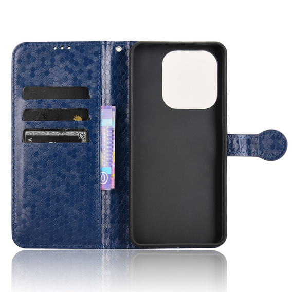 Flipové puzdro pre Xiaomi Redmi Note 14 4G, Wallet Rhombus, modré