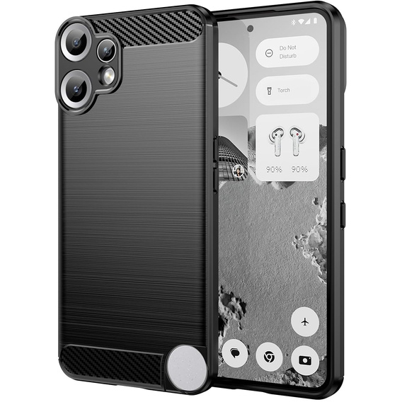 Obal na mobil pre CMF Nothing Phone 2 Pro, Carbon, čierne