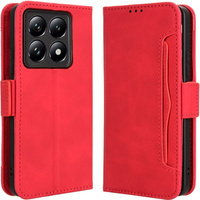 Klapkové puzdro pre Xiaomi 14T, Card Slot, červené