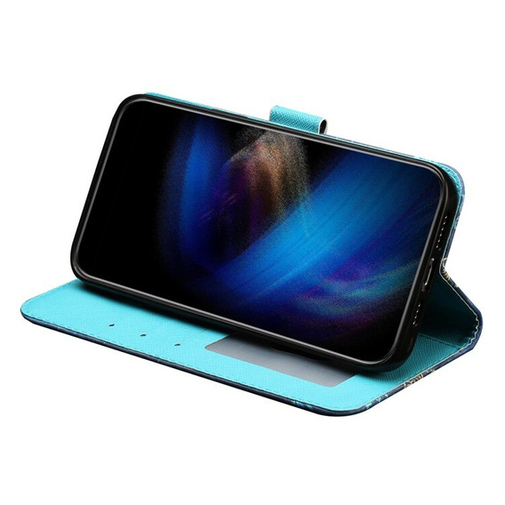 Klapkové puzdro pre Xiaomi Redmi 13C / Poco C65, Wallet, Butterflies modré