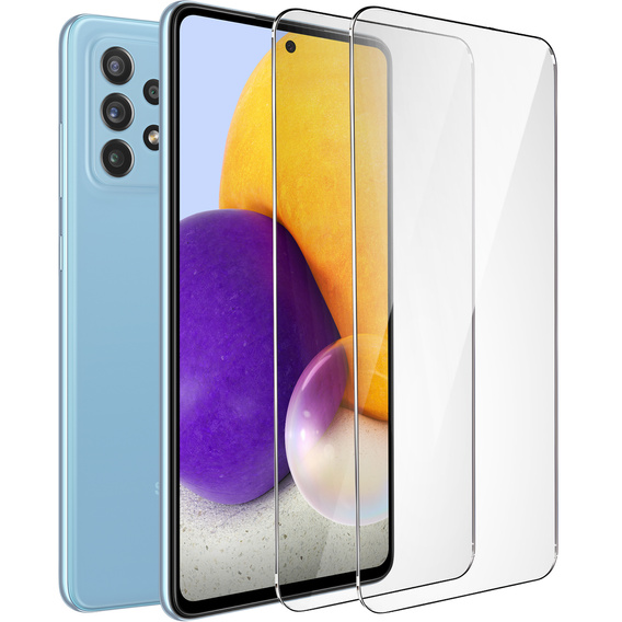 2x tvrdené sklo pre Samsung Galaxy A72, ERBORD 9H Hard Glass na displeji