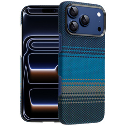 Puzdro pre iPhone 17 Pro, aramidové vlákno, pre MagSafe, tenké a ľahké, modré