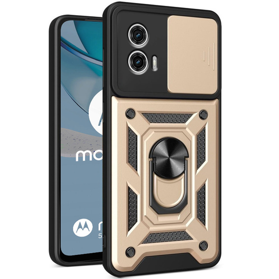 Obal na mobil pre Motorola Moto G53 5G, CamShield Slide, zlaté