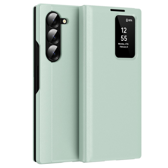Flipové puzdro pre Samsung Z Fold5 5G, Smart View Wallet, zelený