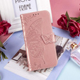 Klapkové puzdro pre Oppo A40 / Oppo A40m, Butterfly, ružové rose gold