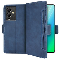 Klapkové puzdro pre Infinix Note 12 5G, Card Slot, tmavomodré