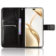 Klapkové puzdro pre Honor 200 Pro 5G, Crazy Horse Wallet, čierne