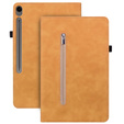 Puzdro pre Samsung Galaxy Tab S10 Lite / S10 FE / S9 FE, Wallet Pen Slot, žltý