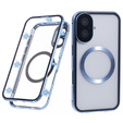 Magnetické puzdro Dual Glass MagSafe pre iPhone 16, modré