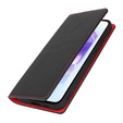 Klapkové puzdro pre Samsung Galaxy S24 FE, Litchi Skin Grain, čierne