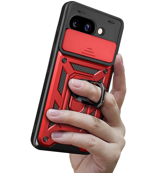 Obal na mobil pre Google Pixel 9A, CamShield Slide, červené