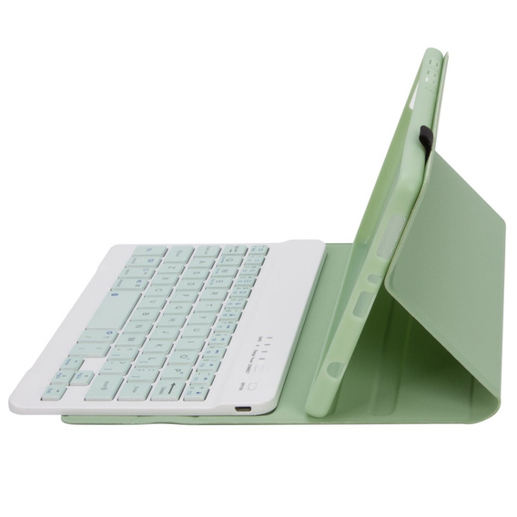 Puzdro + klávesnica Samsung Galaxy Tab A7 Lite 8.7 T220 / 225, svetlozelené