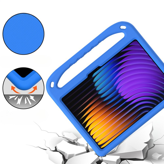 Detské puzdro pre Xiaomi Pad 7 / 7 Pro, s rukoväťou, modré