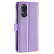 Klapkové puzdro pre Oppo Reno8 T 4G, Wallet Zipper Pocket, fialové