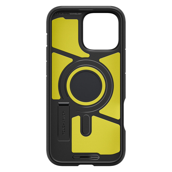 Puzdro Spigen pre iPhone 16 Pro, Tough Armor Mag MagSafe, čierne + tvrdené sklo 9H