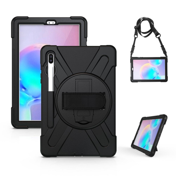 Obrnené puzdro pre Samsung Galaxy Tab S6 T860/T865, ochranné 360 so slotom na stylus, čierne